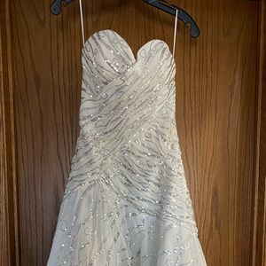 White wedding prom pageant dress